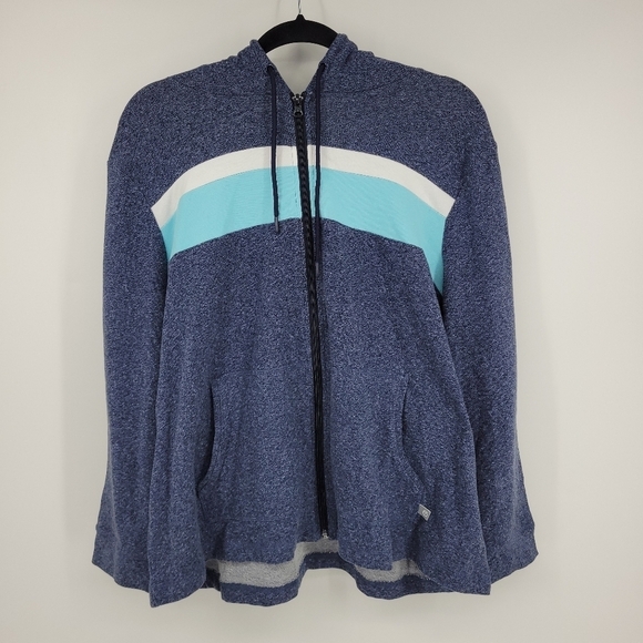 T by Talbots Womens Colorblock Terry Hoodie Size 2x Petite - Picture 2 of 10